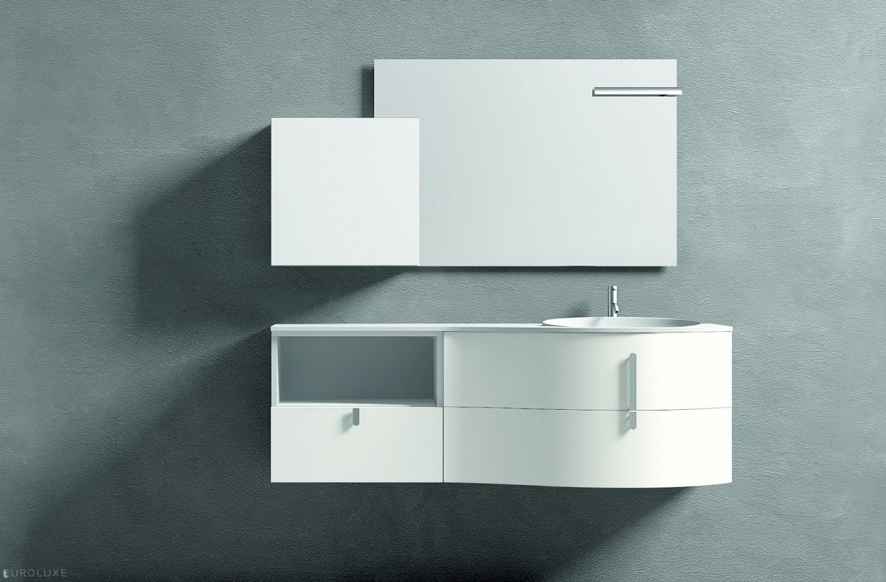 Topazio - Topazio, white bathroom, Italian furniture, bathroom furniture, cabinets, bathroom interior, modern bath