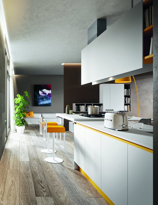 AK 06 - minimalist kitchen, cuisine, cabinets, kitchens Chicago, Italian design, AK 06, modern furniture, urban dining, modern kitchen interior