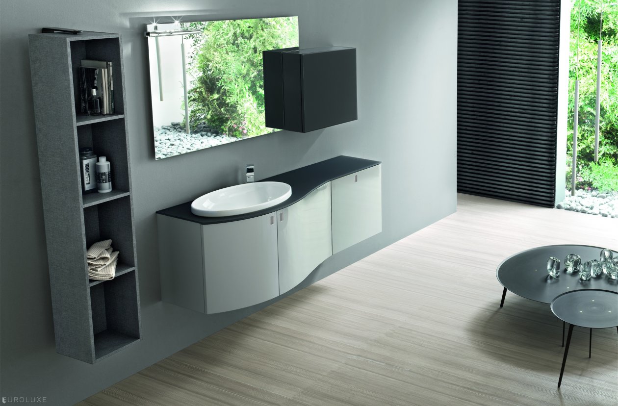 Topazio - Italian furniture, bathroom furniture, Topazio, bathroom interior, white bathroom, cabinets, modern bath
