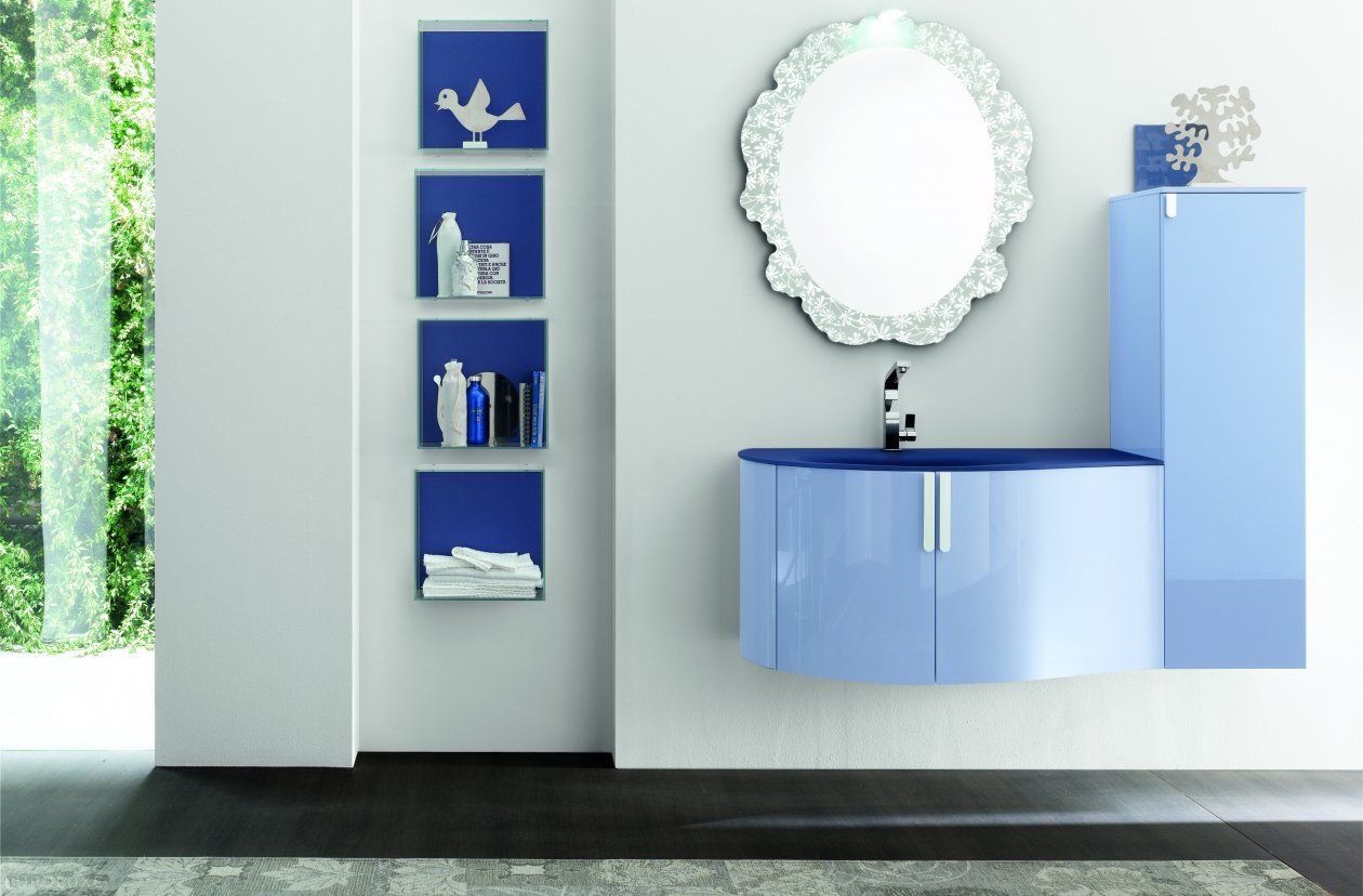 Topazio - Italian furniture, bathroom interior, cabinets, white bathroom, modern bath, bathroom furniture, Topazio