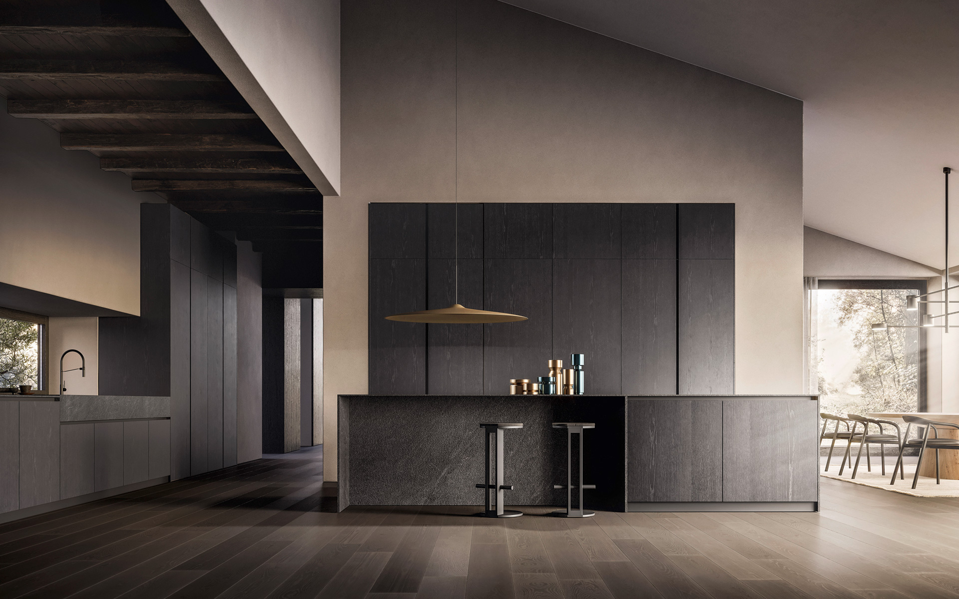 Modern European kitchen cabinetry available for Illinois projects