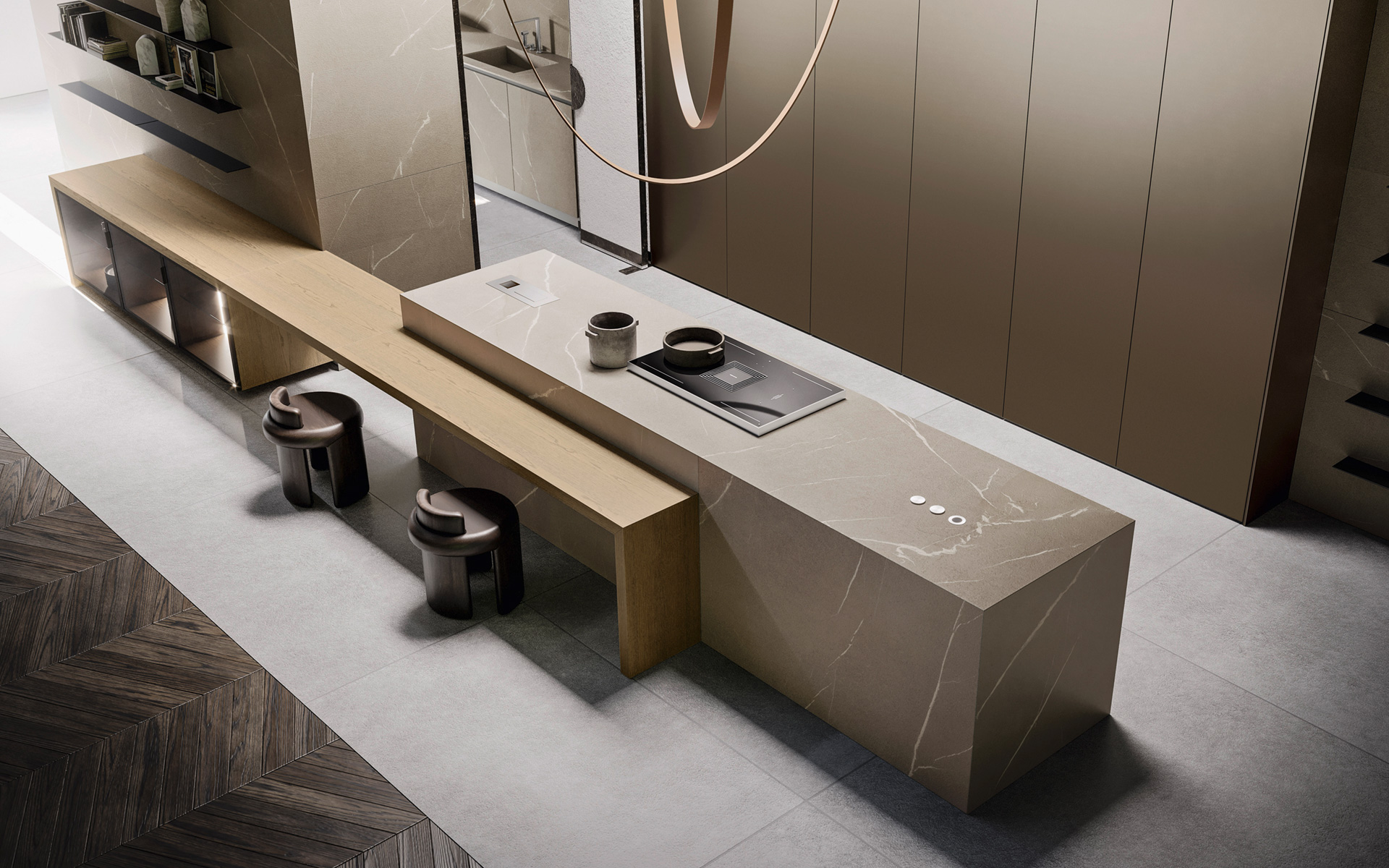 Modern European kitchen cabinetry available for Alaska projects