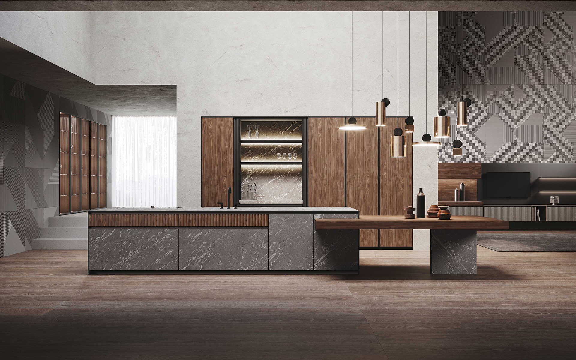 Modern European kitchen cabinetry available for Alabama projects
