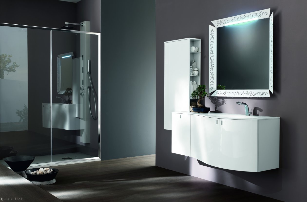 Topazio - bathroom interior, cabinets, bathroom furniture, white bathroom, modern bath, Topazio, Italian furniture