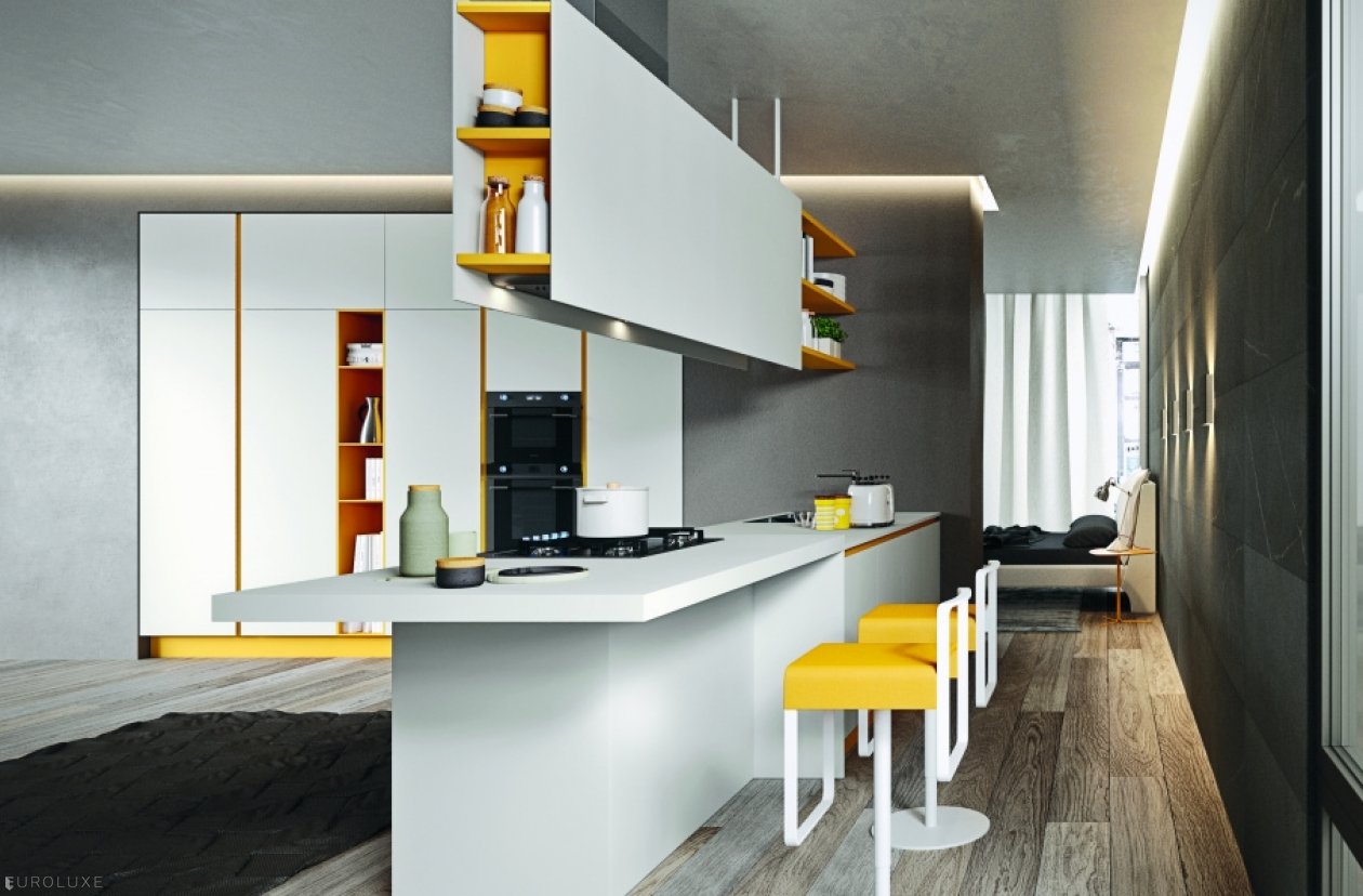 AK 06 - Italian design, urban dining, cuisine, minimalist kitchen, kitchens Chicago, cabinets, AK 06, modern kitchen interior, modern furniture