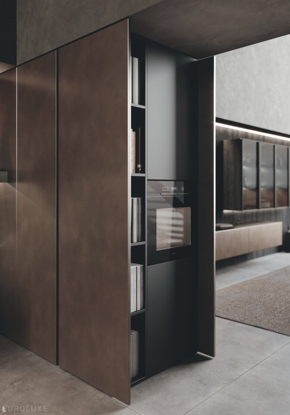 Bluna - Binova cabinets chicago, modern design, italian, kitchen cabinets, wooden kitchen, european kitchen, dining furniture, kitchen Chicago, modern kitchen, custom kitchen cabinets, contemporary kitchen, minimalistic kitchen, black kitchen, Bluna by Binova, urban interior