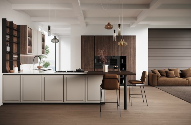 Tes by Miton - contemporary kitchen, custom kitchen cabinets, Miton cabinets chicago, modern kitchen, european kitchen, black kitchen, italian, urban interior, kitchen Chicago, Tes by Miton, modern design, Miton Chicago, minimalistic kitchen, wooden kitchen, kitchen cabinets, dining furniture