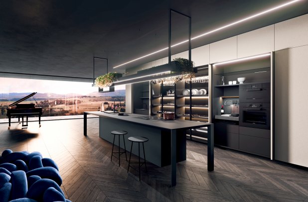 Nautila by Arrital - contemporary kitchen, arrital cabinets chicago, kitchen Chicago, urban interior, italian, custom kitchen cabinets, Nautila arrital, wooden kitchen, dining furniture, black kitchen, modern kitchen, minimalistic kitchen, kitchen cabinets, european kitchen, modern design