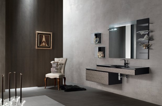 Onyx by Artesi - bathroom furniture, clean design, Italian furniture, modern bathroom, Chicago bath, bathroom mirror, Onyx bathroom