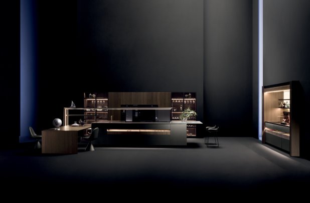 Nautila by Arrital - modern design, Nautila arrital, minimalistic kitchen, urban interior, wooden kitchen, european kitchen, modern kitchen, custom kitchen cabinets, kitchen Chicago, dining furniture, black kitchen, arrital cabinets chicago, kitchen cabinets, italian, contemporary kitchen