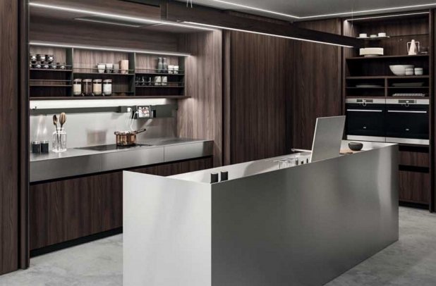 Nautila by Arrital - modern design, wooden kitchen, italian, kitchen cabinets, Nautila arrital, european kitchen, custom kitchen cabinets, black kitchen, contemporary kitchen, dining furniture, modern kitchen, urban interior, arrital cabinets chicago, minimalistic kitchen, kitchen Chicago