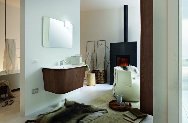 Suede by Cerasa - bathroom ensembles, deep bath, bathroom doors, Suede bathroom, shower, bathroom chandeliers, bathroom bidet, Chicago furniture, , urban interior, modern bathroom