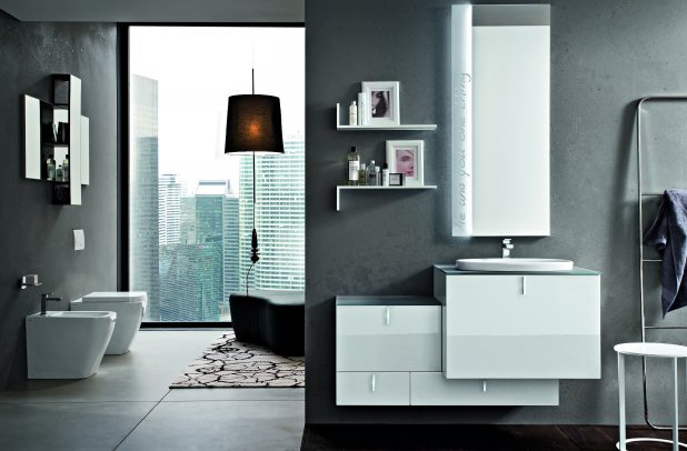 Play by Cerasa - bathroom bench, modern interior, bathroom mirrors, bathroom d????cor, bathroom armoire, Italian bathroom, bathroom accessories, contemporary bathroom, Play bathroom, , bathroom tile