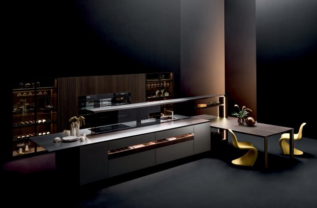 Nautila by Arrital - dining furniture, european kitchen, minimalistic kitchen, kitchen cabinets, wooden kitchen, custom kitchen cabinets, italian, kitchen Chicago, Nautila arrital, arrital cabinets chicago, contemporary kitchen, urban interior, modern kitchen, black kitchen, modern design