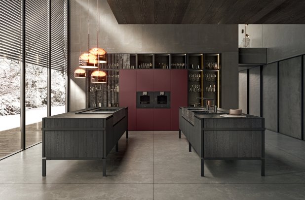 Regula by Binova - modern kitchen, wooden kitchen, contemporary kitchen, Regula by Binova, minimalistic kitchen, kitchen cabinets, urban interior, Binova cabinets chicago, kitchen Chicago, european kitchen, custom kitchen cabinets, dining furniture, black kitchen, modern design, italian