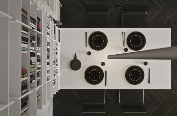 AK Project in White High Gloss Tecnlox by Arrital - modern kitchen cabinets, urban interior, chicago italian cabinets, contemporary kitchen, italian, arrital cabinets chicago, dining furniture, ak project, modern design, arrital, kitchen Chicago